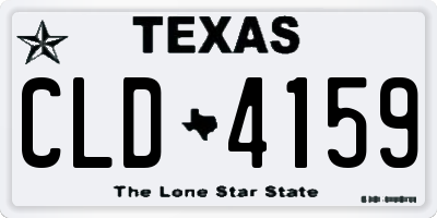 TX license plate CLD4159