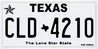 TX license plate CLD4210