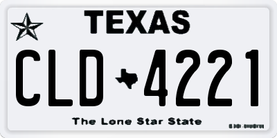 TX license plate CLD4221