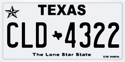 TX license plate CLD4322