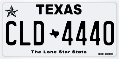 TX license plate CLD4440