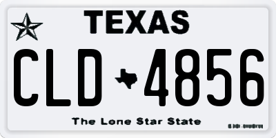 TX license plate CLD4856