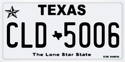 TX license plate CLD5006