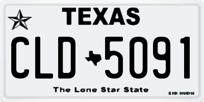 TX license plate CLD5091