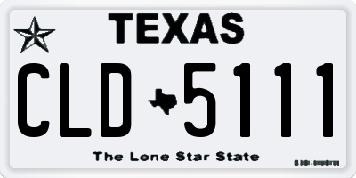 TX license plate CLD5111