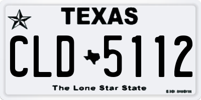 TX license plate CLD5112
