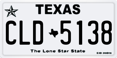 TX license plate CLD5138