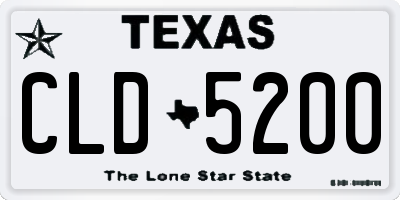 TX license plate CLD5200