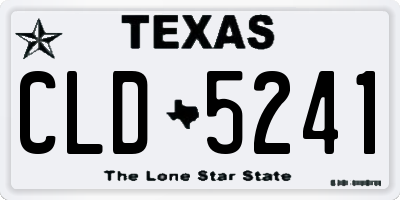 TX license plate CLD5241