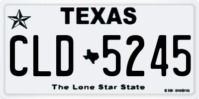TX license plate CLD5245