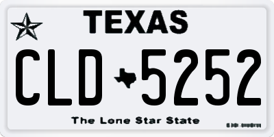 TX license plate CLD5252