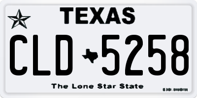 TX license plate CLD5258