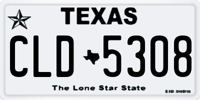 TX license plate CLD5308
