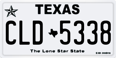 TX license plate CLD5338