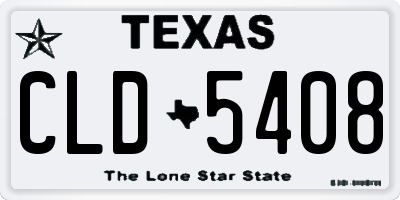 TX license plate CLD5408