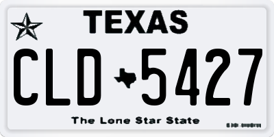 TX license plate CLD5427