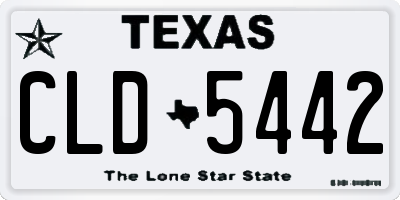 TX license plate CLD5442