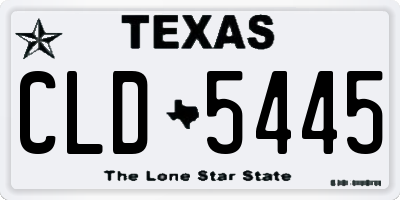 TX license plate CLD5445