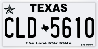 TX license plate CLD5610