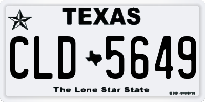 TX license plate CLD5649