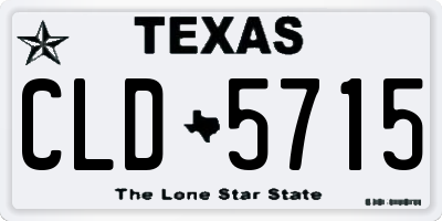 TX license plate CLD5715