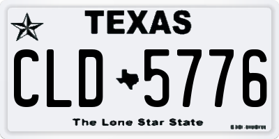 TX license plate CLD5776