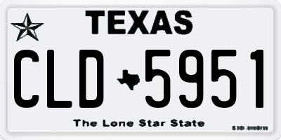 TX license plate CLD5951