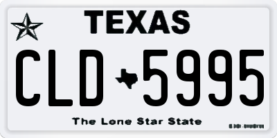 TX license plate CLD5995
