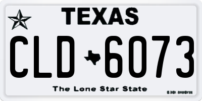 TX license plate CLD6073