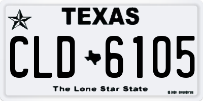 TX license plate CLD6105