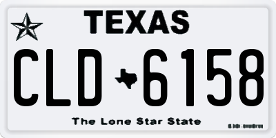 TX license plate CLD6158