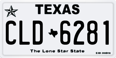 TX license plate CLD6281