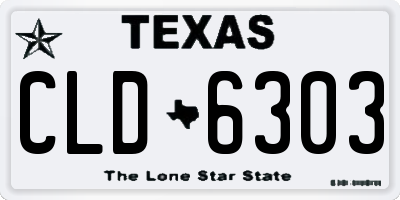 TX license plate CLD6303