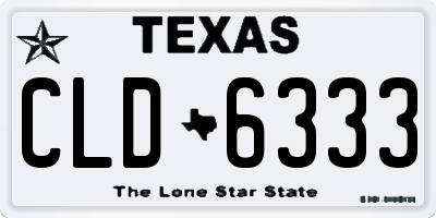 TX license plate CLD6333