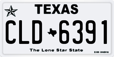 TX license plate CLD6391