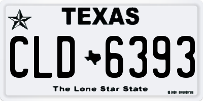 TX license plate CLD6393