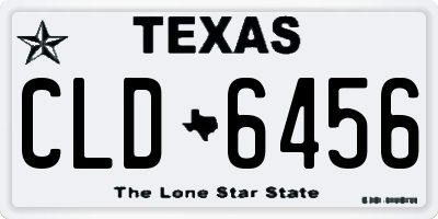 TX license plate CLD6456