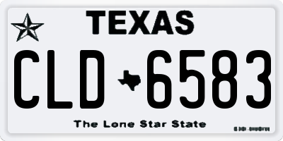 TX license plate CLD6583