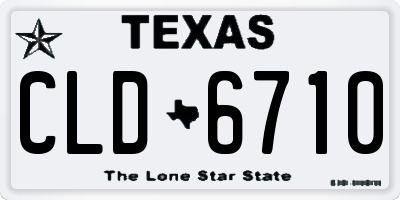 TX license plate CLD6710