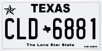 TX license plate CLD6881