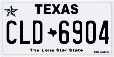 TX license plate CLD6904