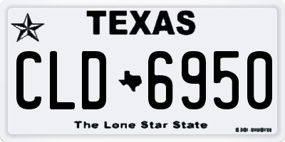 TX license plate CLD6950
