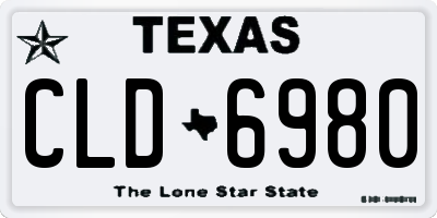 TX license plate CLD6980