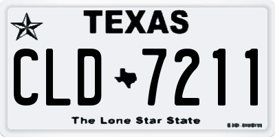 TX license plate CLD7211