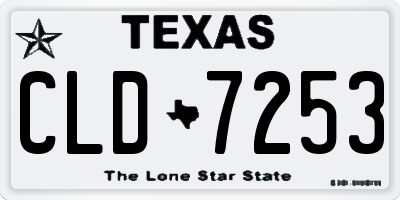 TX license plate CLD7253