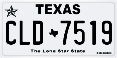 TX license plate CLD7519
