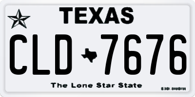 TX license plate CLD7676