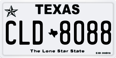 TX license plate CLD8088