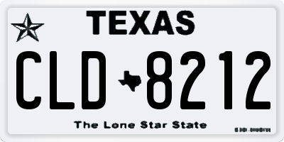 TX license plate CLD8212