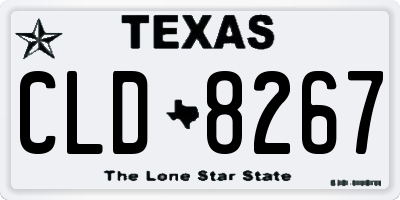 TX license plate CLD8267
